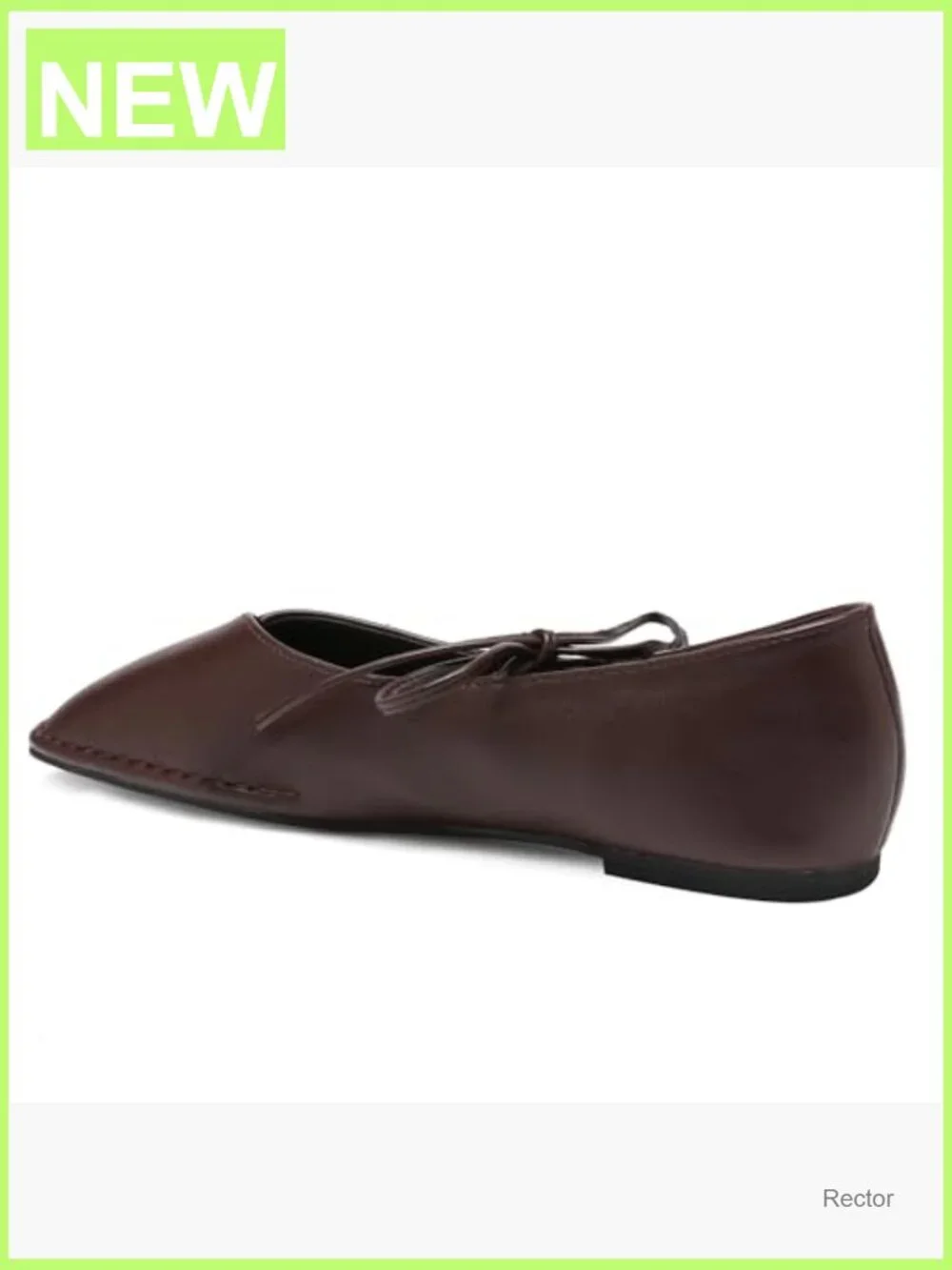 Lace Up Square Toe Ballet Flats Bow Slip On Mary Jane Flats Cute Ballerina Shoes - Picture 6 of 7